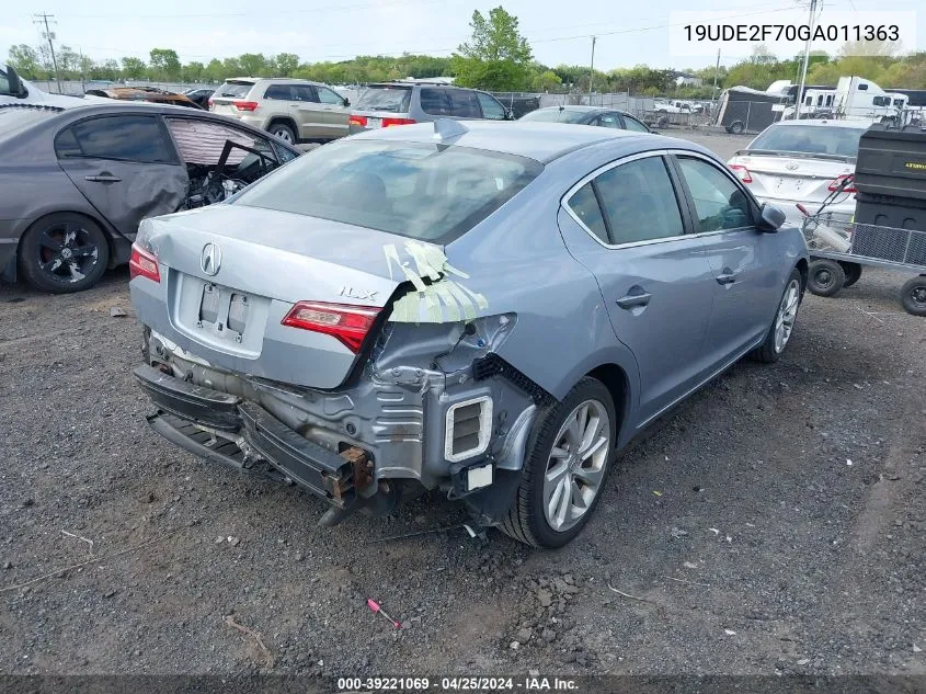 2016 Acura Ilx Premium Package/Technology Plus Package VIN: 19UDE2F70GA011363 Lot: 39221069