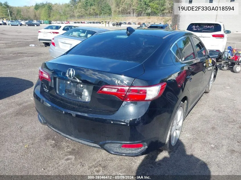 2016 Acura Ilx 2.4L/Acurawatch Plus Package VIN: 19UDE2F33GA018594 Lot: 39346412