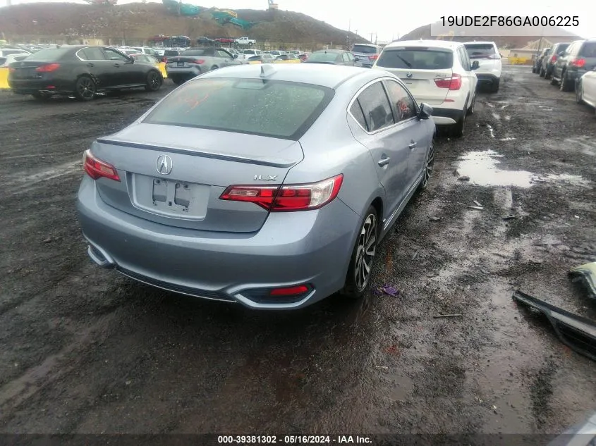 2016 Acura Ilx Premium A-Spec Packages/Technology Plus A-Spec Packages VIN: 19UDE2F86GA006225 Lot: 39381302