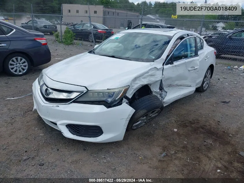 2016 Acura Ilx Premium Package/Technology Plus Package VIN: 19UDE2F70GA018409 Lot: 39517422