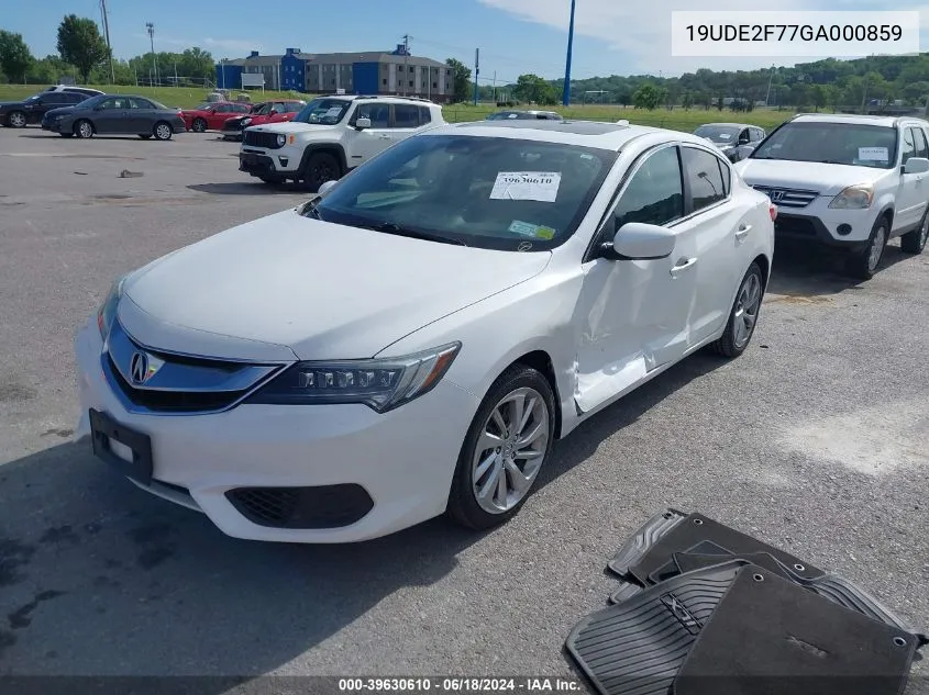 2016 Acura Ilx Premium Package/Technology Plus Package VIN: 19UDE2F77GA000859 Lot: 39630610