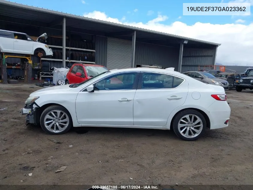 2016 Acura Ilx 2.4L/Acurawatch Plus Package VIN: 19UDE2F37GA023362 Lot: 39657185