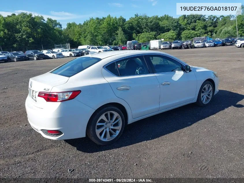 2016 Acura Ilx Premium Package/Technology Plus Package VIN: 19UDE2F76GA018107 Lot: 39743491