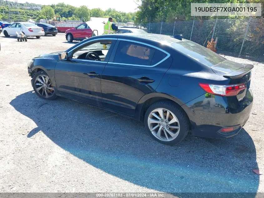 2016 Acura Ilx Premium Package/Technology Plus Package VIN: 19UDE2F7XGA001195 Lot: 39767183