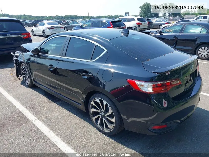 2016 Acura Ilx Premium A-Spec Packages/Technology Plus A-Spec Packages VIN: 19UDE2F82GA007548 Lot: 39844494