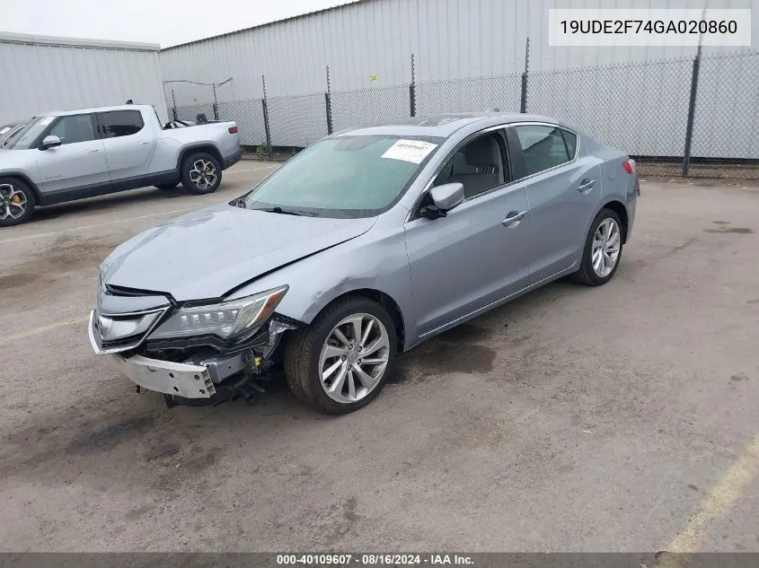 19UDE2F74GA020860 2016 Acura Ilx Premium Package/Technology Plus Package