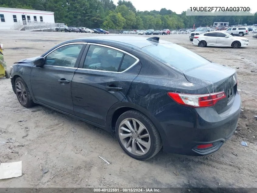 19UDE2F77GA003700 2016 Acura Ilx Premium Package/Technology Plus Package