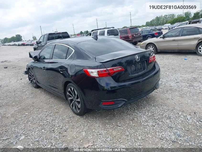 19UDE2F81GA003569 2016 Acura Ilx Premium A-Spec Packages/Technology Plus A-Spec Packages