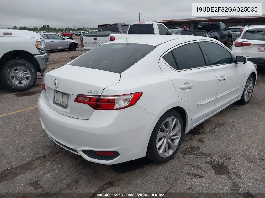 19UDE2F32GA025035 2016 Acura Ilx 2.4L/Acurawatch Plus Package