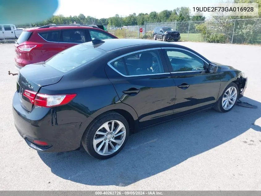 2016 Acura Ilx Premium Package/Technology Plus Package VIN: 19UDE2F73GA016928 Lot: 40262726