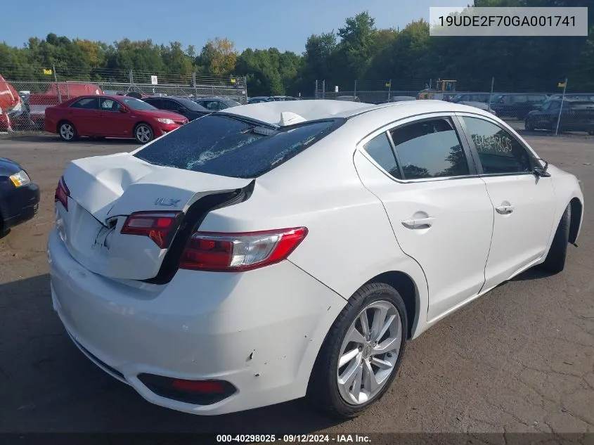 2016 Acura Ilx Premium Package/Technology Plus Package VIN: 19UDE2F70GA001741 Lot: 40298025