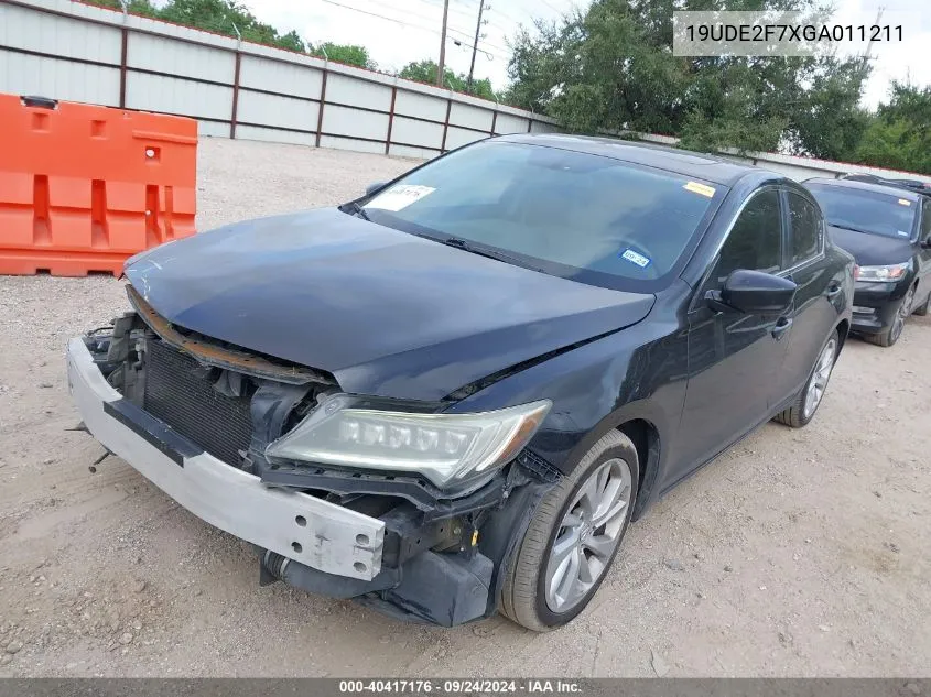 2016 Acura Ilx Premium/Technology VIN: 19UDE2F7XGA011211 Lot: 40417176