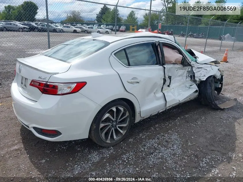 2016 Acura Ilx Premium A-Spec Packages/Technology Plus A-Spec Packages VIN: 19UDE2F85GA006569 Lot: 40426956