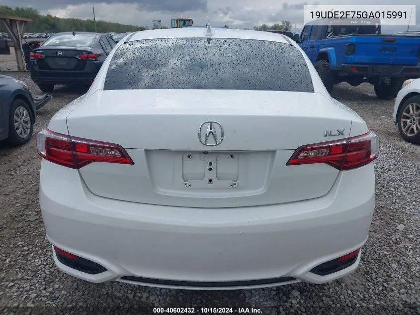 2016 Acura Ilx Premium Package/Technology Plus Package VIN: 19UDE2F75GA015991 Lot: 40602432