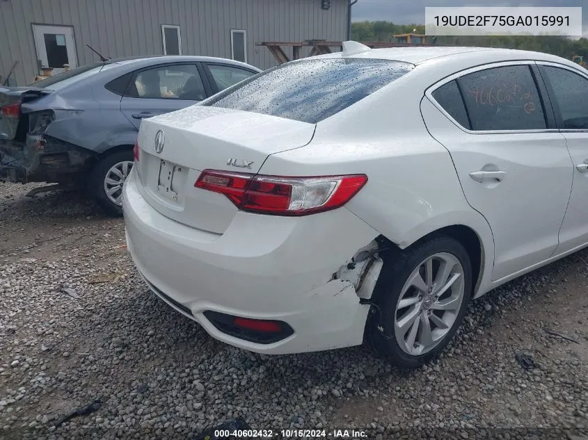 2016 Acura Ilx Premium Package/Technology Plus Package VIN: 19UDE2F75GA015991 Lot: 40602432