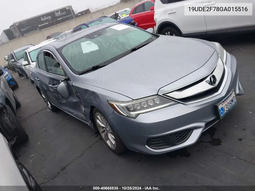 2016 Acura Ilx Premium Package/Technology Plus Package VIN: 19UDE2F78GA015516 Lot: 40665838