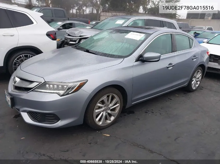 2016 Acura Ilx Premium Package/Technology Plus Package VIN: 19UDE2F78GA015516 Lot: 40665838