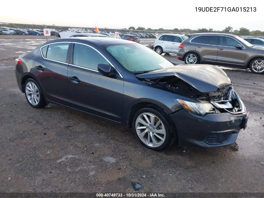 2016 Acura Ilx Premium Package/Technology Plus Package VIN: 19UDE2F71GA015213 Lot: 40749733