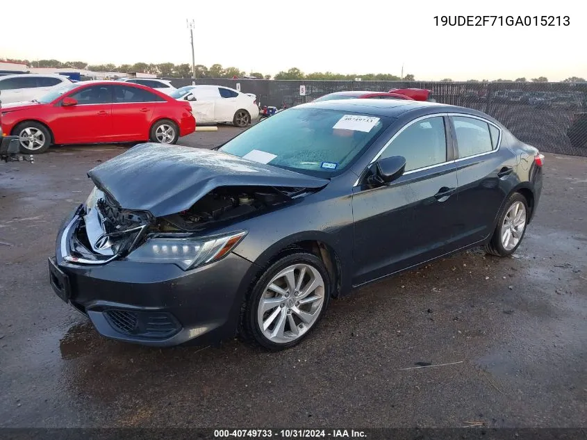 2016 Acura Ilx Premium Package/Technology Plus Package VIN: 19UDE2F71GA015213 Lot: 40749733