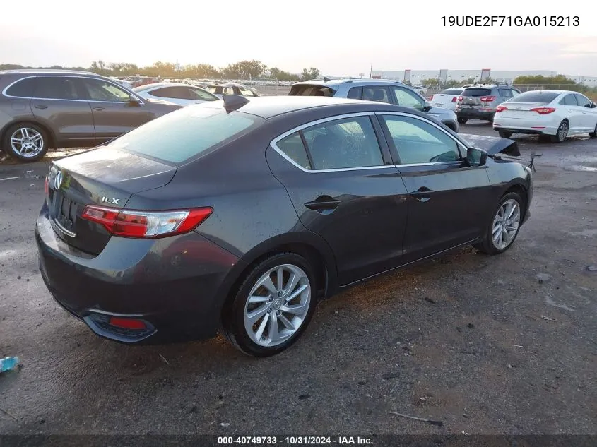 2016 Acura Ilx Premium Package/Technology Plus Package VIN: 19UDE2F71GA015213 Lot: 40749733