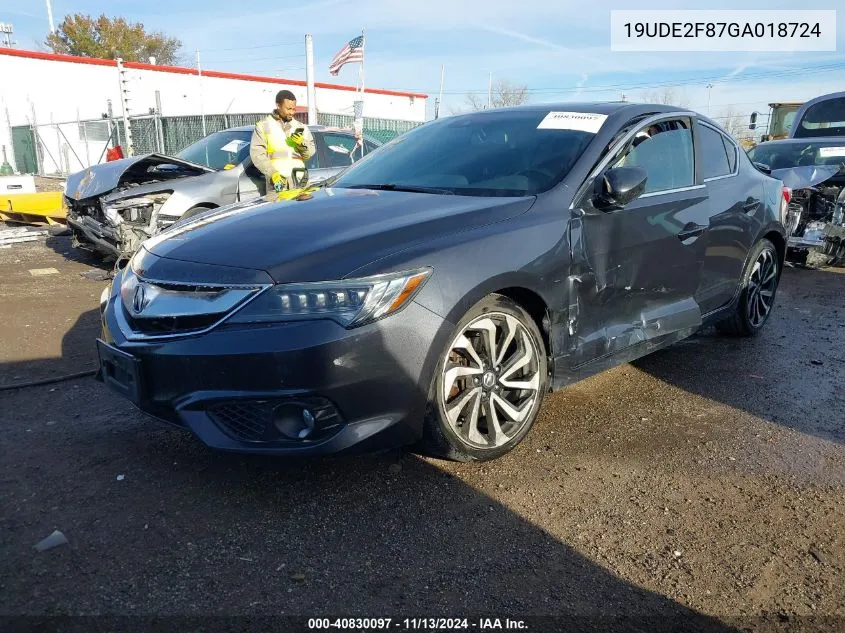 19UDE2F87GA018724 2016 Acura Ilx Premium A-Spec Packages/Technology Plus A-Spec Packages