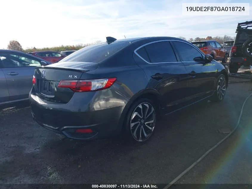 19UDE2F87GA018724 2016 Acura Ilx Premium A-Spec Packages/Technology Plus A-Spec Packages