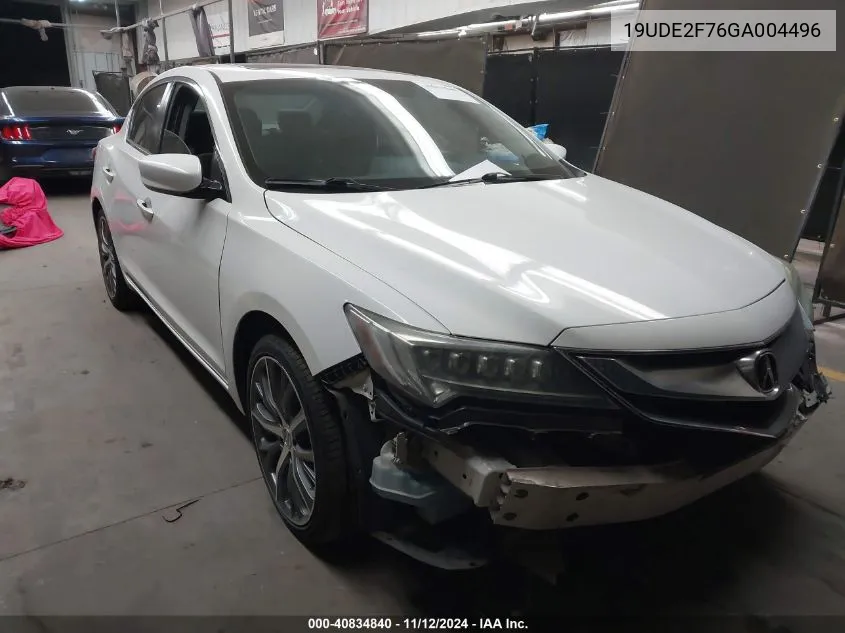 2016 Acura Ilx Premium Package/Technology Plus Package VIN: 19UDE2F76GA004496 Lot: 40834840