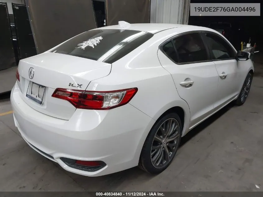 2016 Acura Ilx Premium Package/Technology Plus Package VIN: 19UDE2F76GA004496 Lot: 40834840