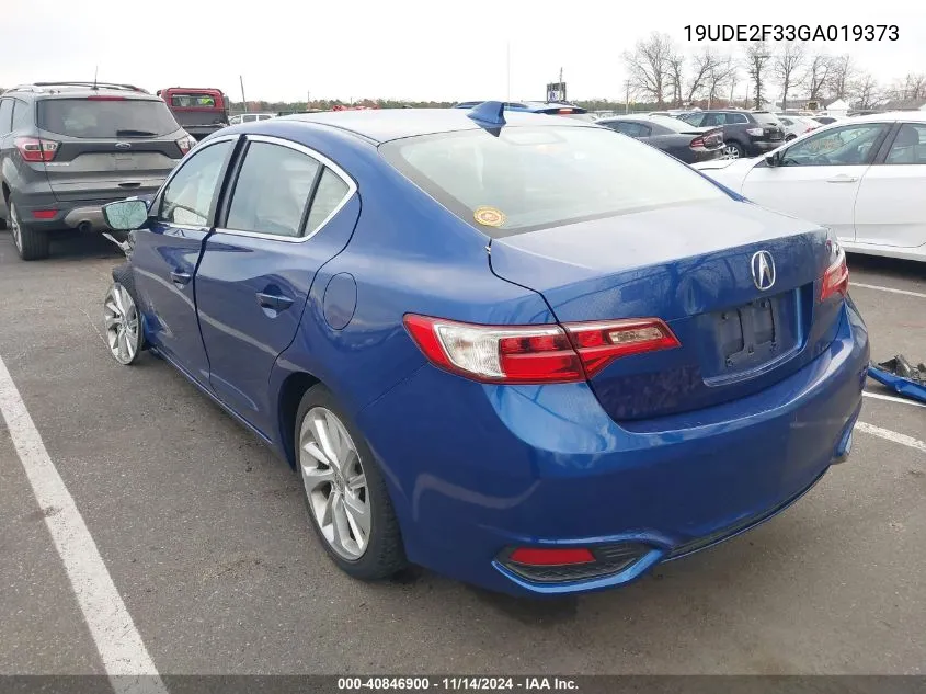 2016 Acura Ilx 2.4L/Acurawatch Plus Package VIN: 19UDE2F33GA019373 Lot: 40846900