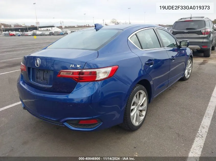 2016 Acura Ilx 2.4L/Acurawatch Plus Package VIN: 19UDE2F33GA019373 Lot: 40846900