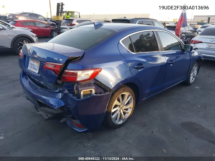 2016 Acura Ilx 2.4L/Acurawatch Plus Package VIN: 19UDE2F38GA013696 Lot: 40849222