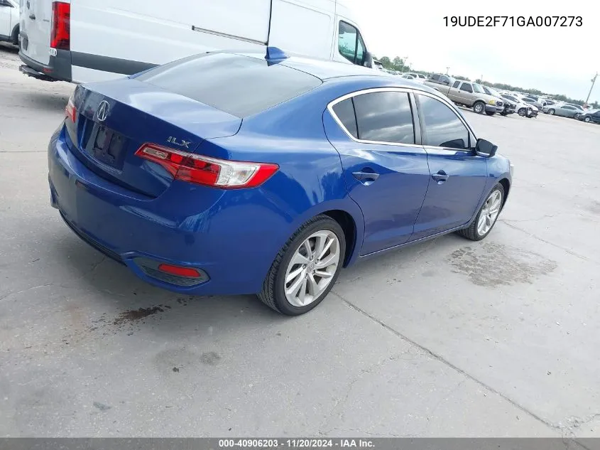 2016 Acura Ilx Premium Package/Technology Plus Package VIN: 19UDE2F71GA007273 Lot: 40906203