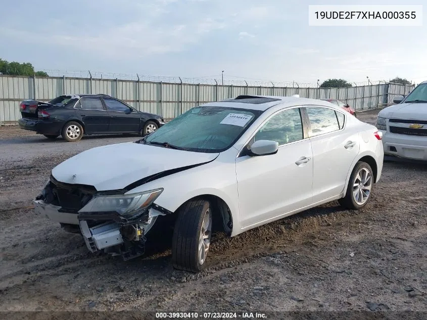 2017 Acura Ilx Premium Package/Technology Plus Package VIN: 19UDE2F7XHA000355 Lot: 39930410