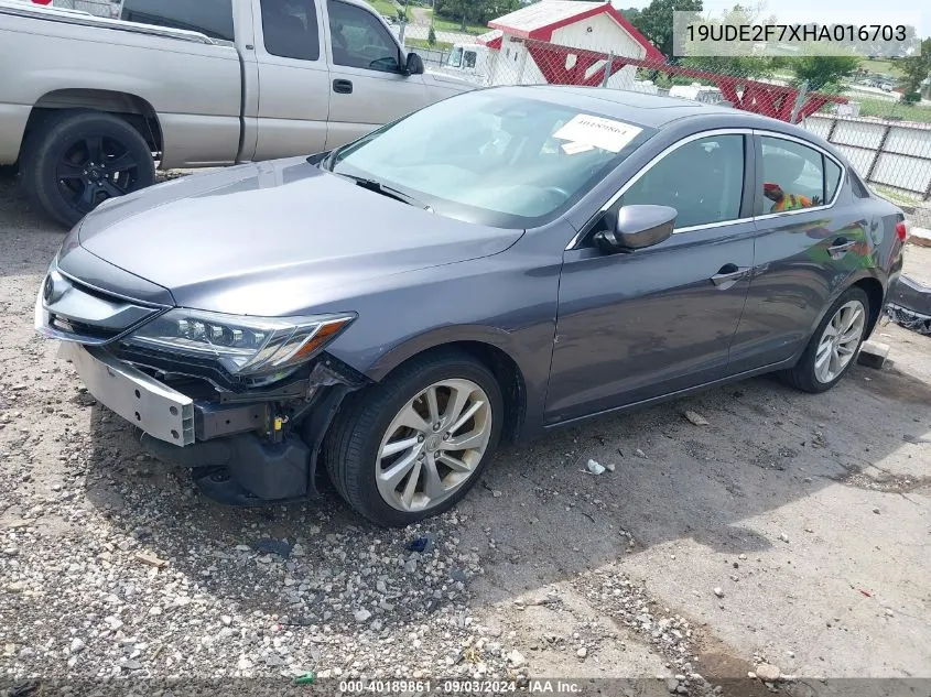 2017 Acura Ilx Premium Package/Technology Plus Package VIN: 19UDE2F7XHA016703 Lot: 40189861