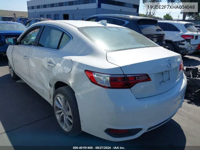 2017 Acura Ilx Premium Package/Technology Plus Package VIN: 19UDE2F7XHA004048 Lot: 40191405