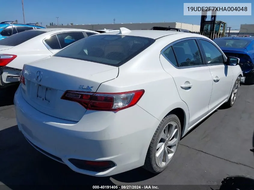 2017 Acura Ilx Premium Package/Technology Plus Package VIN: 19UDE2F7XHA004048 Lot: 40191405