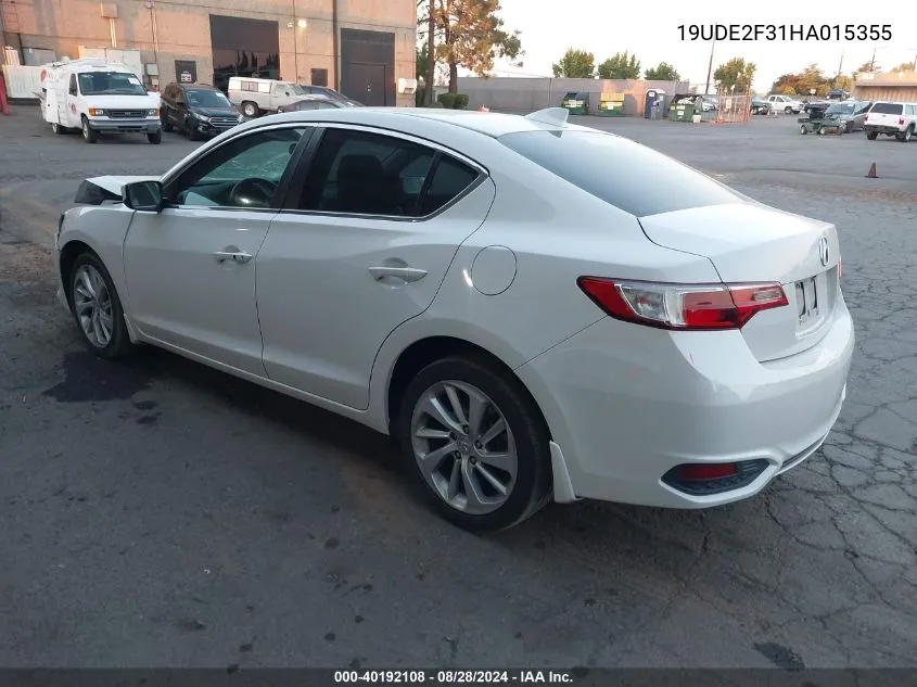 2017 Acura Ilx Acurawatch Plus Package VIN: 19UDE2F31HA015355 Lot: 40192108