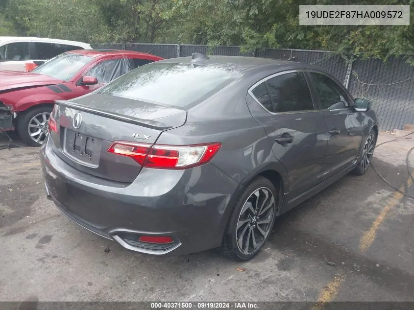 2017 Acura Ilx Premium A-Spec Packages/Technology Plus A-Spec Packages VIN: 19UDE2F87HA009572 Lot: 40371500