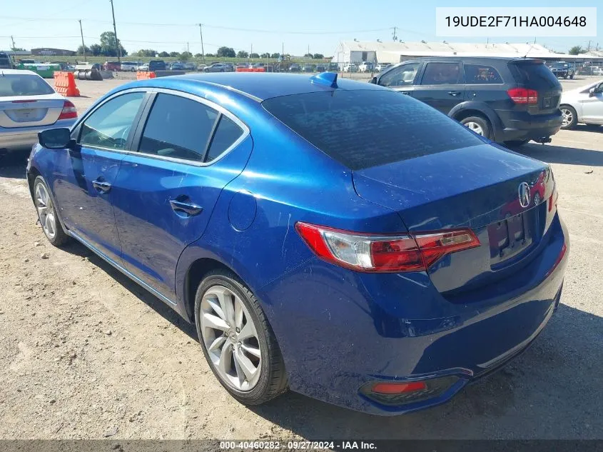 2017 Acura Ilx VIN: 19UDE2F71HA004648 Lot: 40460282