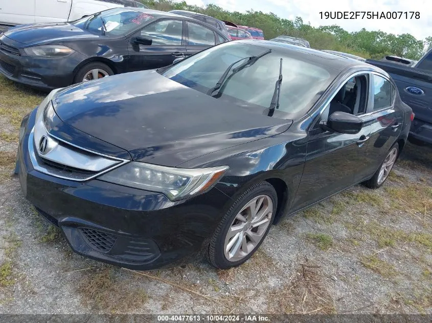 2017 Acura Ilx Premium Package/Technology Plus Package VIN: 19UDE2F75HA007178 Lot: 40477613