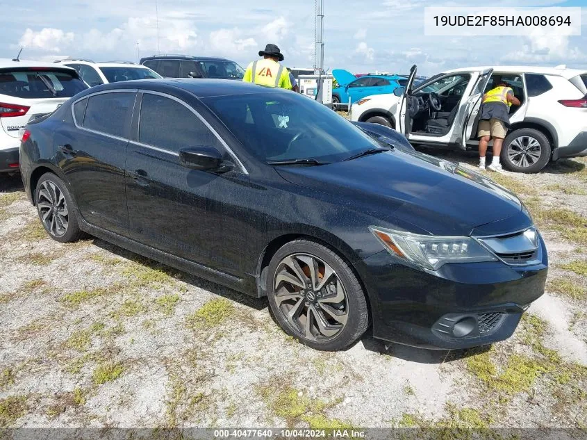 2017 Acura Ilx Premium A-Spec Packages/Technology Plus A-Spec Packages VIN: 19UDE2F85HA008694 Lot: 40477640