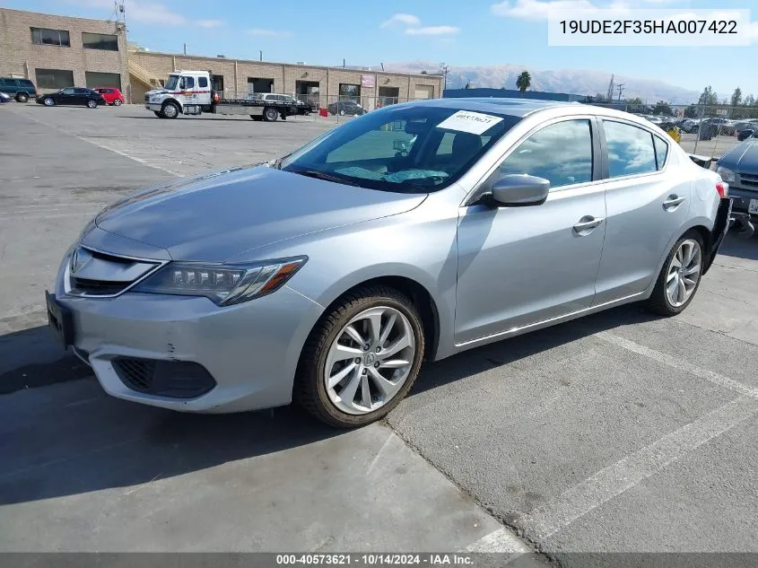 2017 Acura Ilx Acurawatch Plus Package VIN: 19UDE2F35HA007422 Lot: 40573621