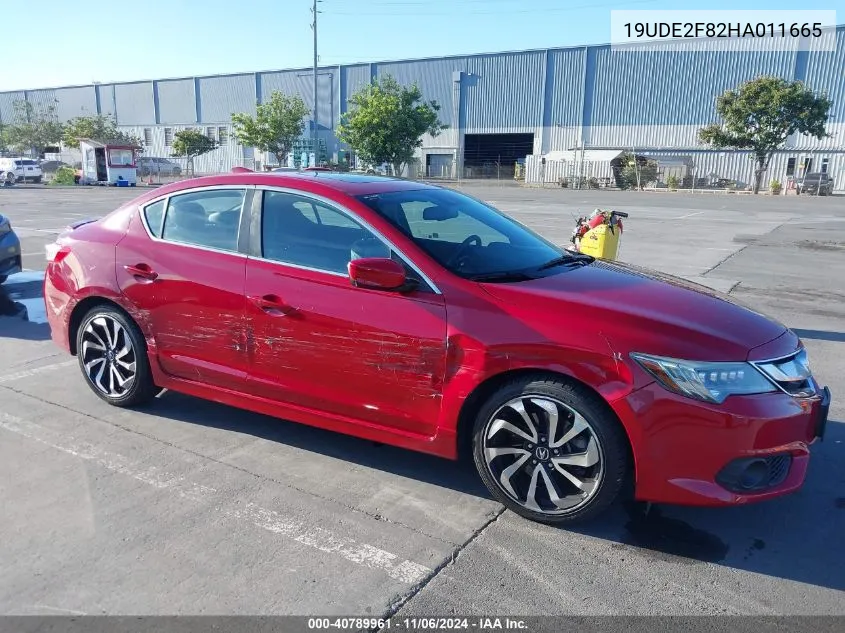 2017 Acura Ilx Premium A-Spec Packages/Technology Plus A-Spec Packages VIN: 19UDE2F82HA011665 Lot: 40789961