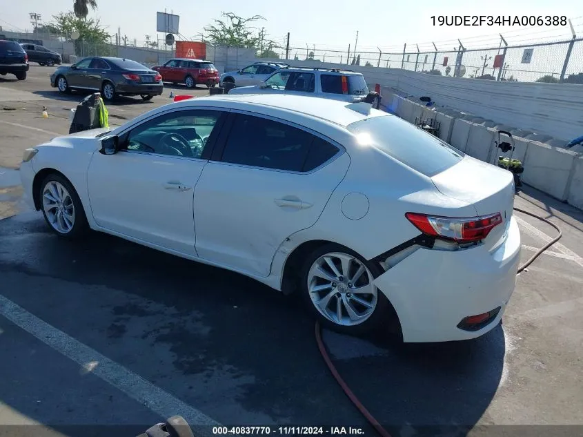 2017 Acura Ilx Acurawatch Plus Package VIN: 19UDE2F34HA006388 Lot: 40837770