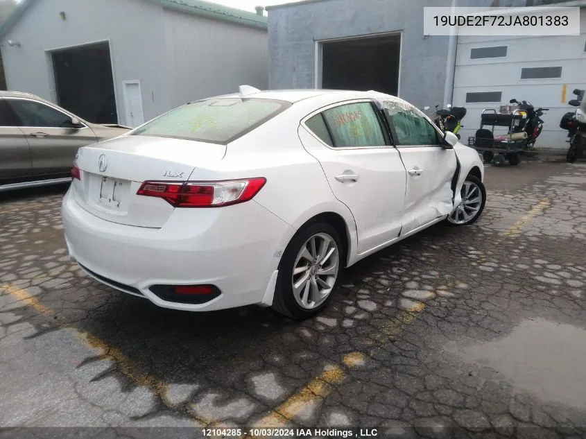 2018 Acura Ilx VIN: 19UDE2F72JA801383 Lot: 12104285