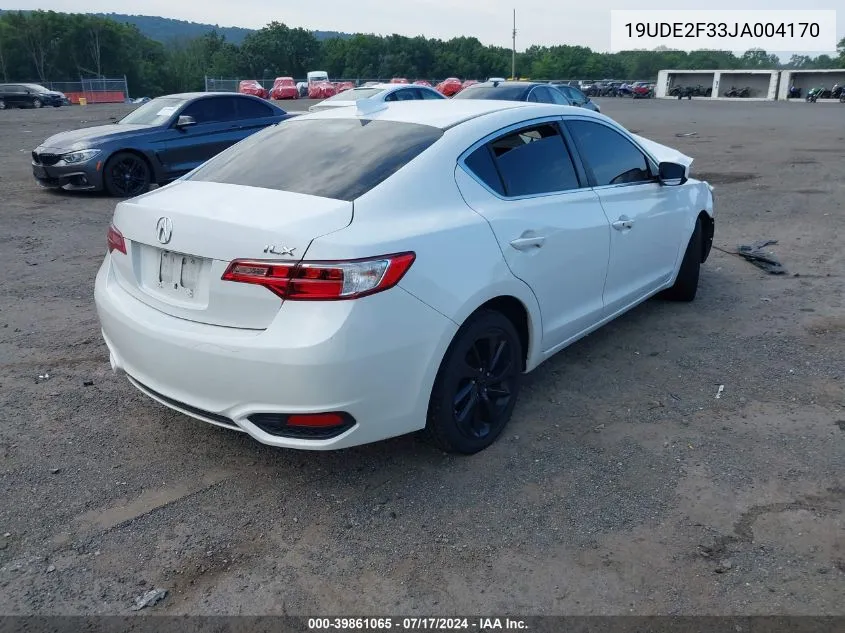 2018 Acura Ilx Acurawatch Plus Package VIN: 19UDE2F33JA004170 Lot: 39861065