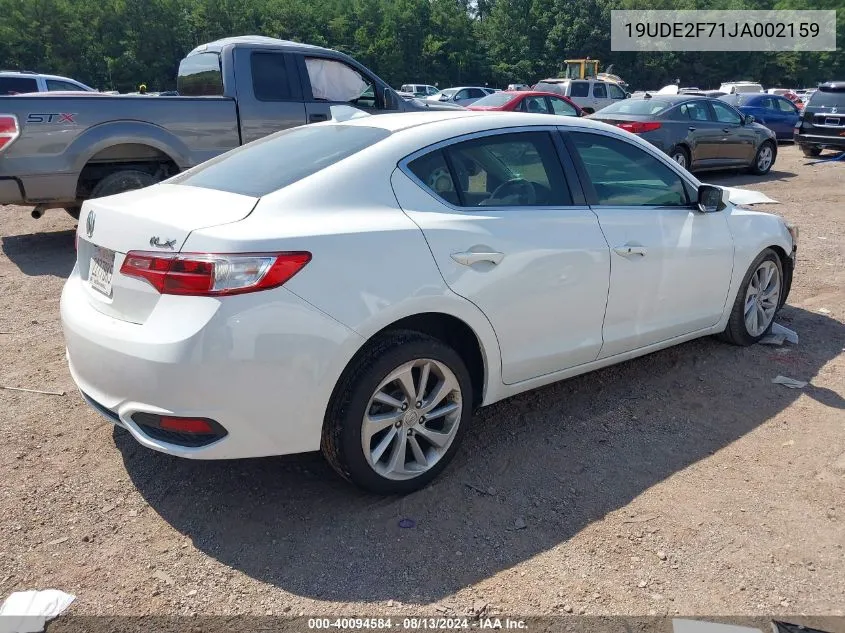 2018 Acura Ilx Premium/Technology VIN: 19UDE2F71JA002159 Lot: 40094584