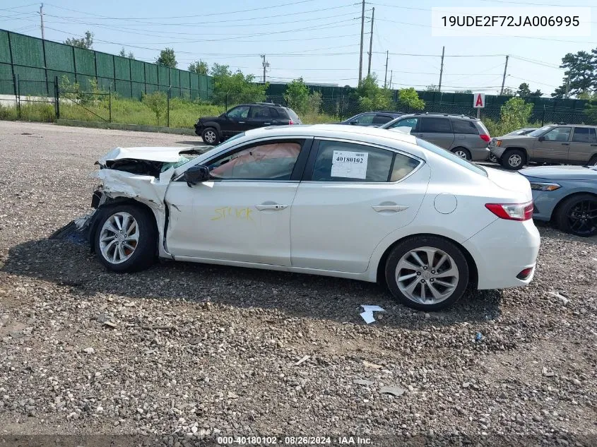 2018 Acura Ilx Premium Package/Technology Plus Package VIN: 19UDE2F72JA006995 Lot: 40180102