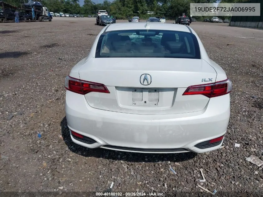 2018 Acura Ilx Premium Package/Technology Plus Package VIN: 19UDE2F72JA006995 Lot: 40180102