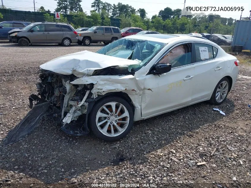 2018 Acura Ilx Premium Package/Technology Plus Package VIN: 19UDE2F72JA006995 Lot: 40180102